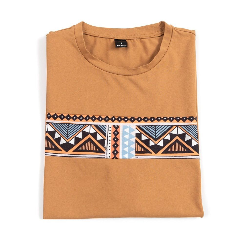 Shein Performance Stretch Mens Aztec Southwestern Graphic T Shirt Size‎ Large - Picture 8 of 8